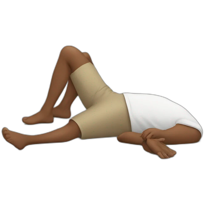 man laying on his back emoji