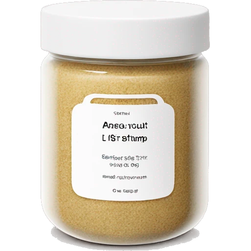 body scrub pot with label emoji