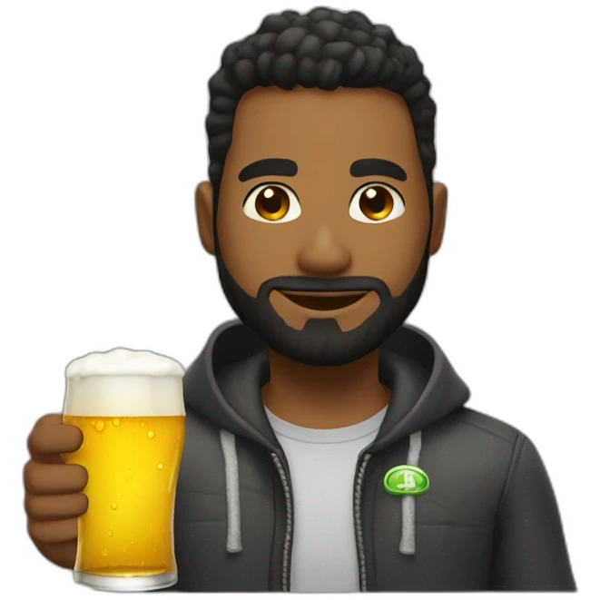 Omer sims on drink beer emoji
