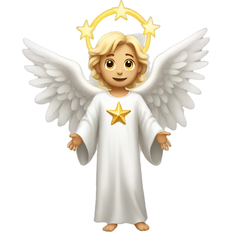 An angel with a star around him emoji