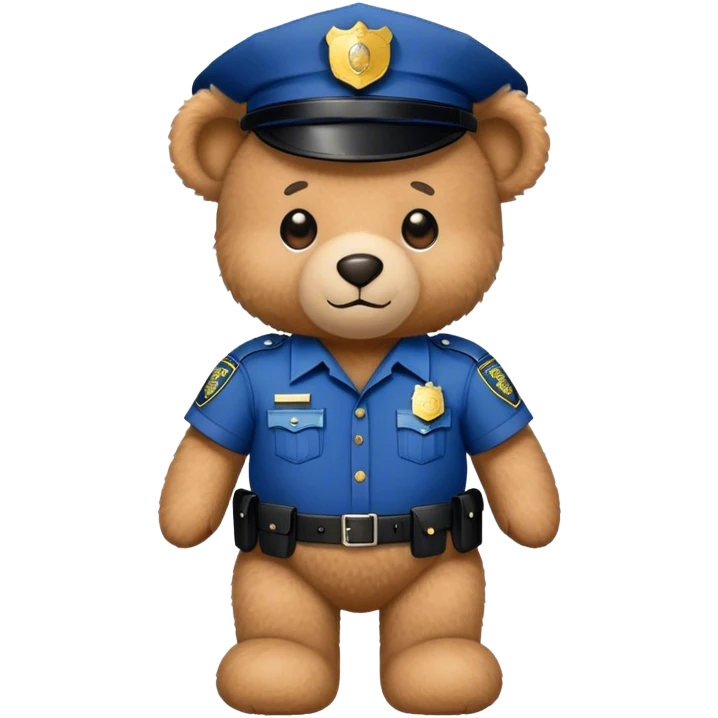 Teddy bear wearing Police uniform  emoji