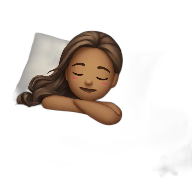 nice girl sleep near beach emoji