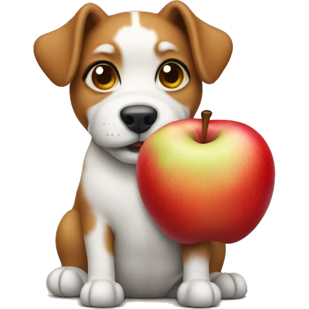 apple dog emoji