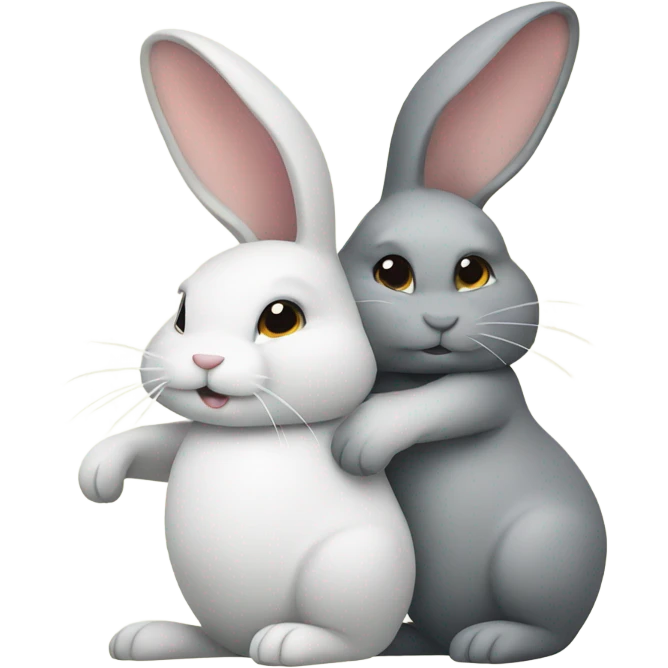 Rabbits on top of each other  emoji