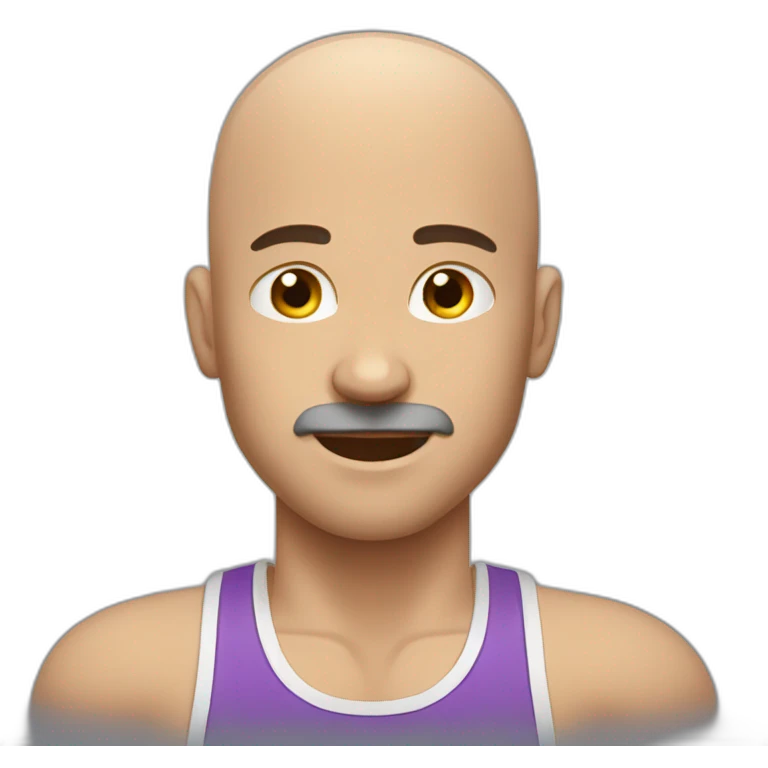 bald gym guy with nice mo emoji