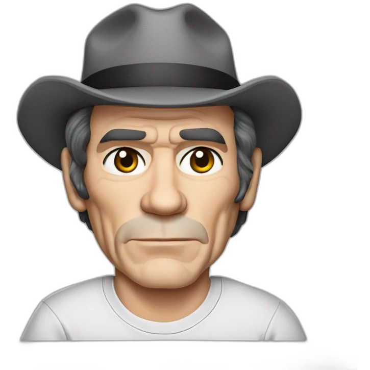 actor tommy lee jones cartoon wearing shirt emoji