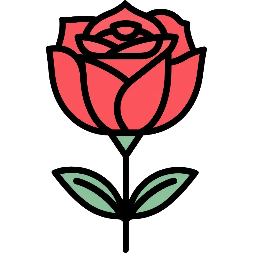 SPD logo with red rose, German Social Democratic Party emblem emoji