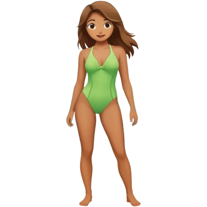 woman in swimsuit at the beach emoji
