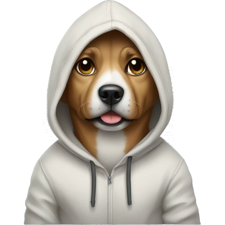 Dog wearing a hoodie  emoji
