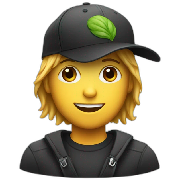 cap with the vegan word emoji