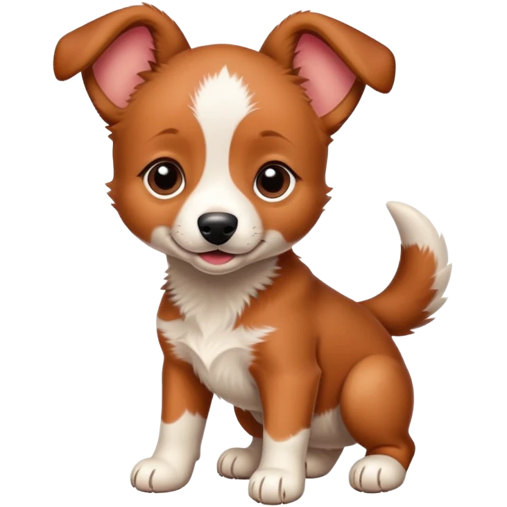 Red heeler puppy wagging tail excitedly emoji