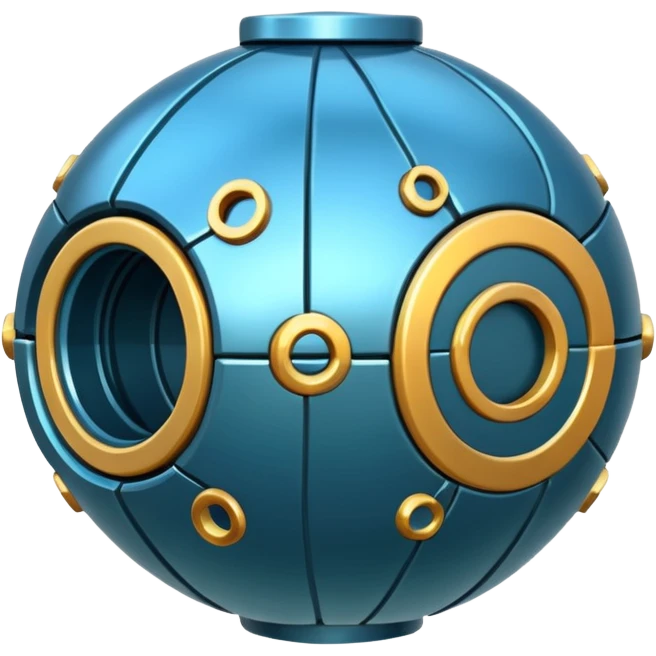 sea mine, highly abstract, not realistic emoji