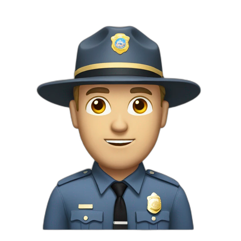 Washington state trooper white man emoji