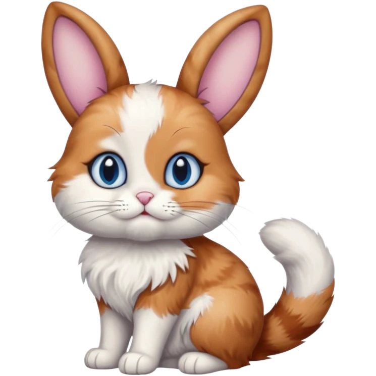 Half bunny half cat 🐱🐰 emoji