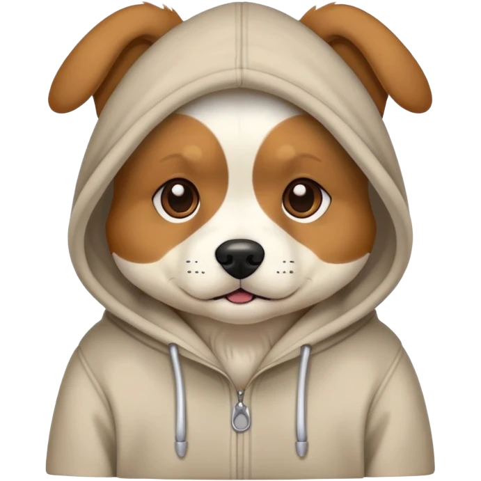 Dog with a hoodie emoji