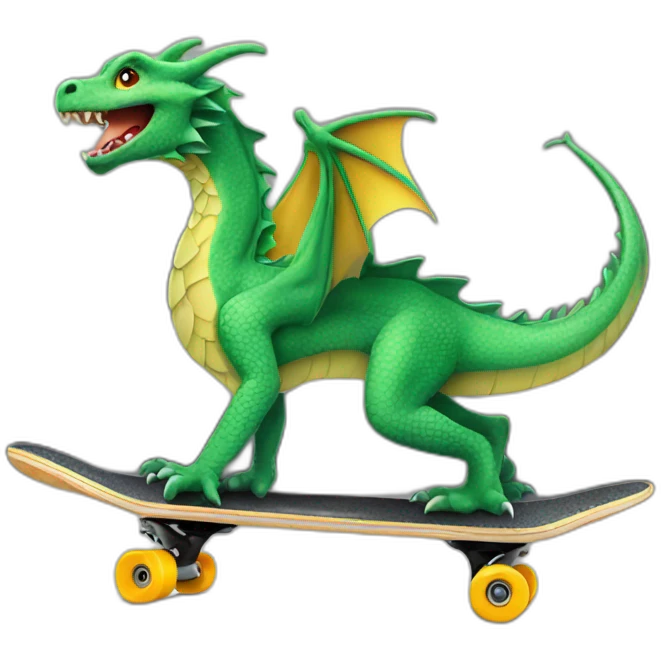 Dragon sur skate emoji