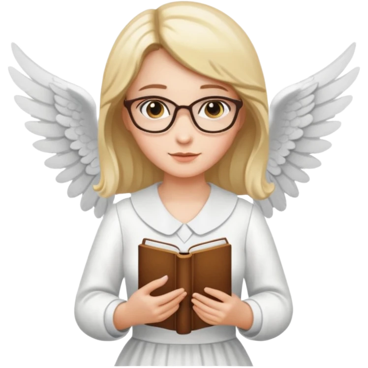 Librarian female angel emoji
