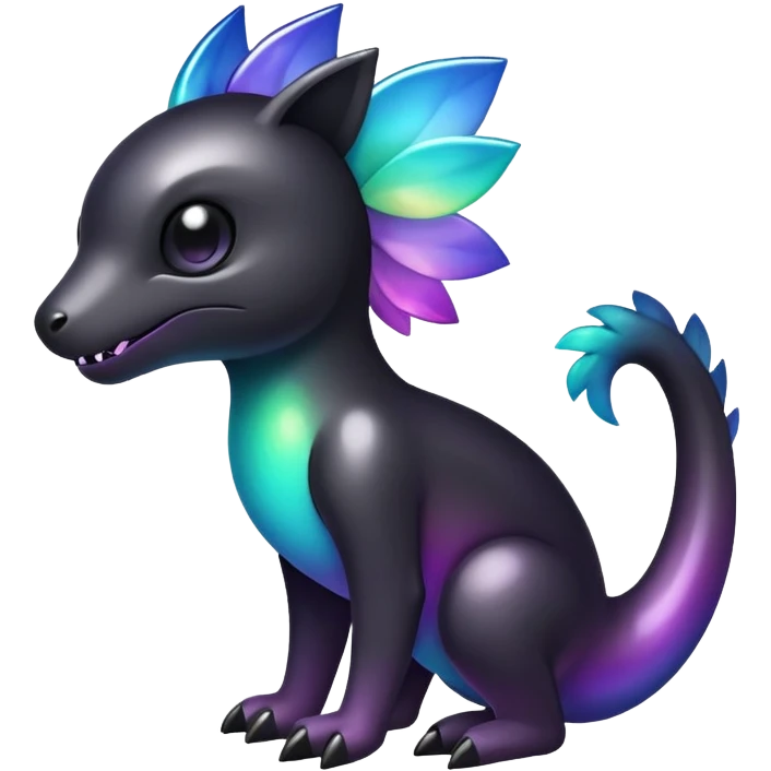  Iridescent gradient black dark fakemon-creature  emoji