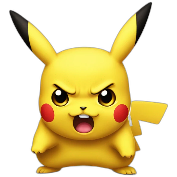 pikachu angry face emoji