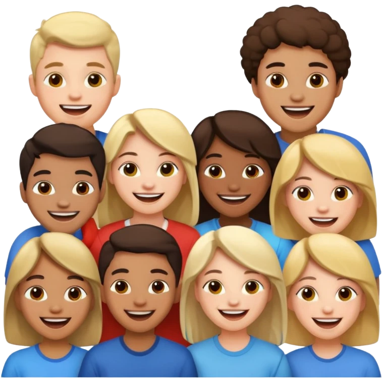 group of young people emoji