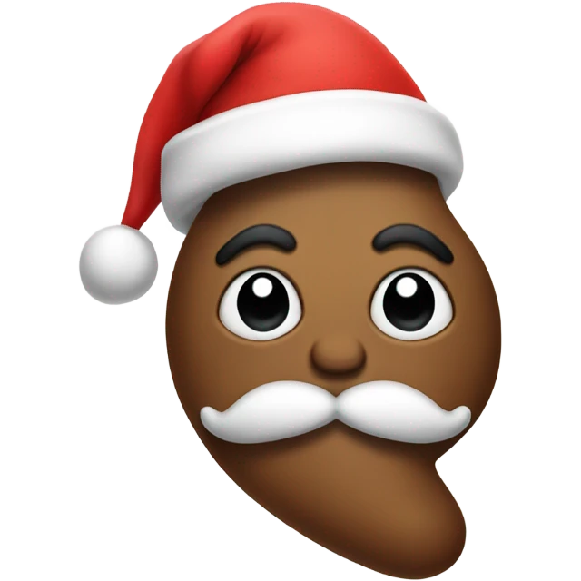 Poop with Santa hat emoji