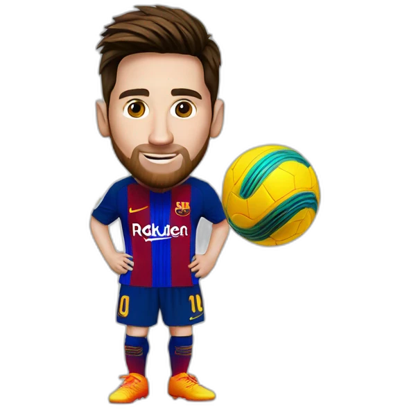 Messi avec ballon d’or  emoji