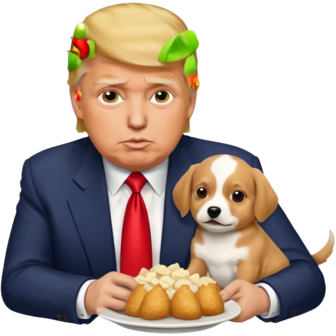 Trump eating puppies  emoji