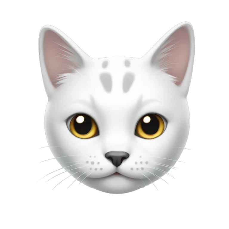 white cat with grey spots emoji
