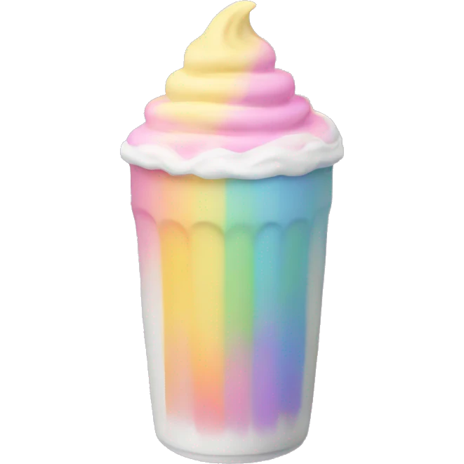 Rainbow pastel shake  emoji