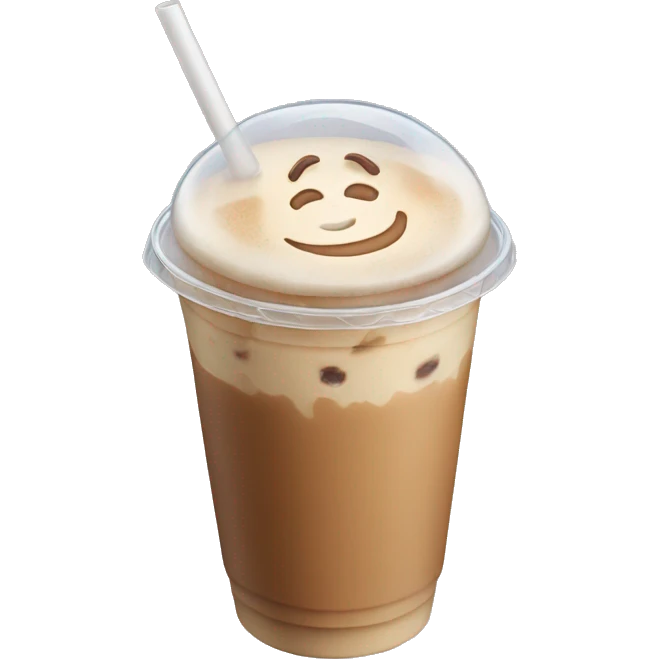 iced latte with flat lid emoji