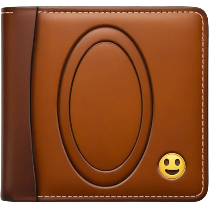 Bi-fold wallet – classic foldable leather wallet.
 emoji