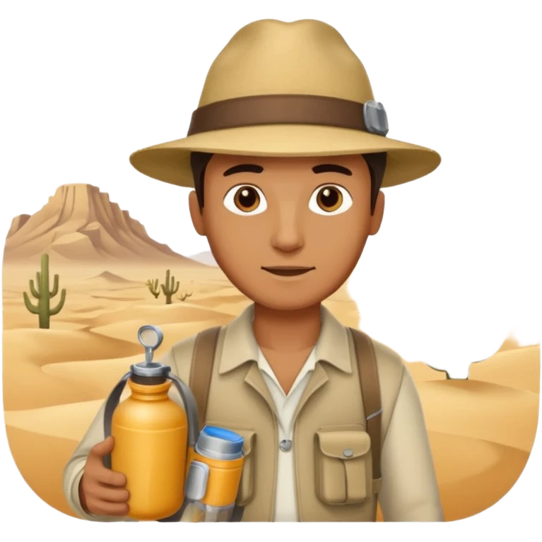 man in a desert emoji