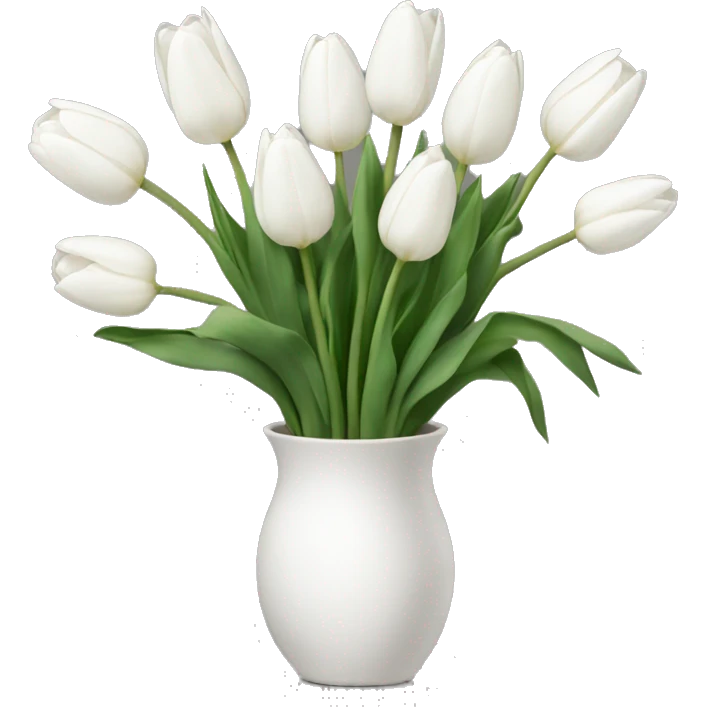 White tulips emoji