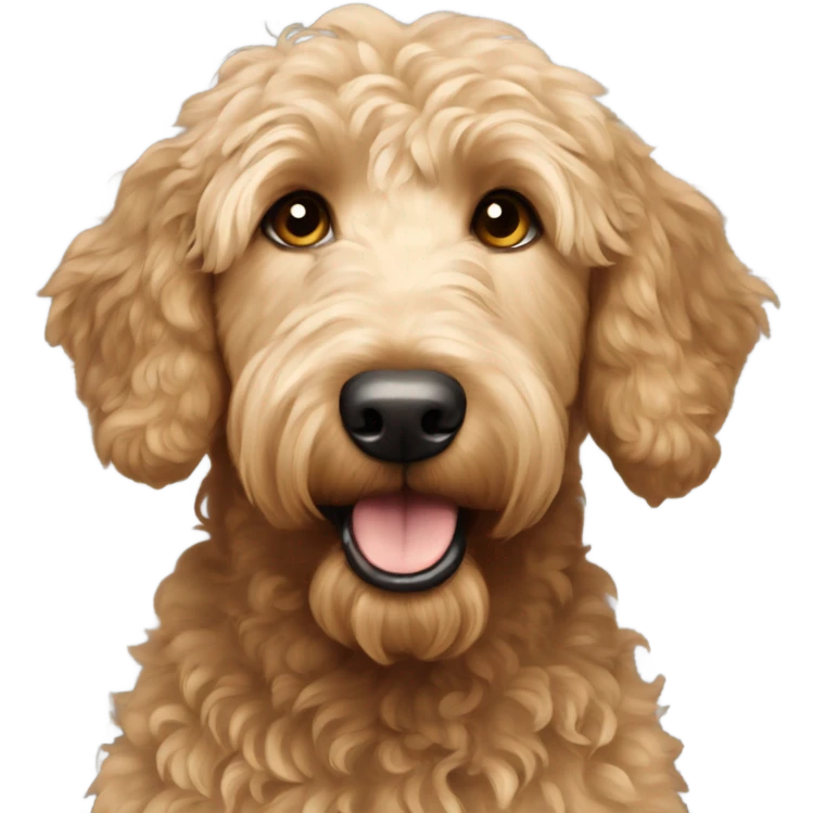Light brown golden doodle emoji