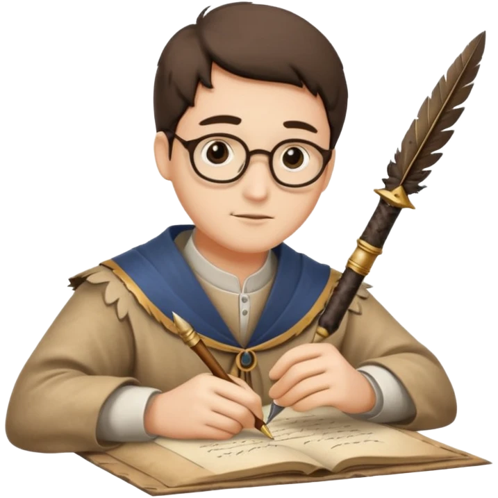 ancient Feathered pen scholar emoji