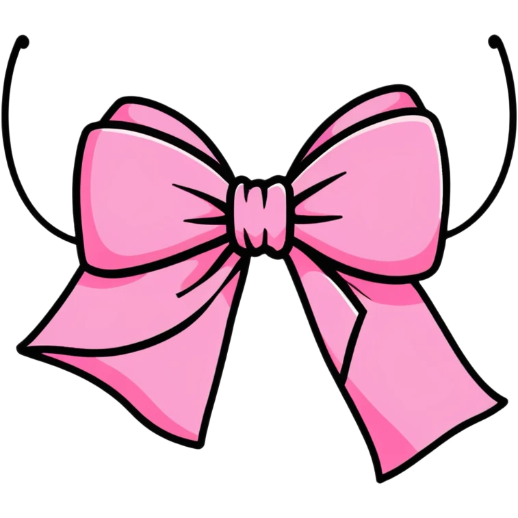Pink bow emoji
