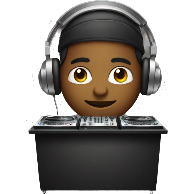 Dj with booth emoji