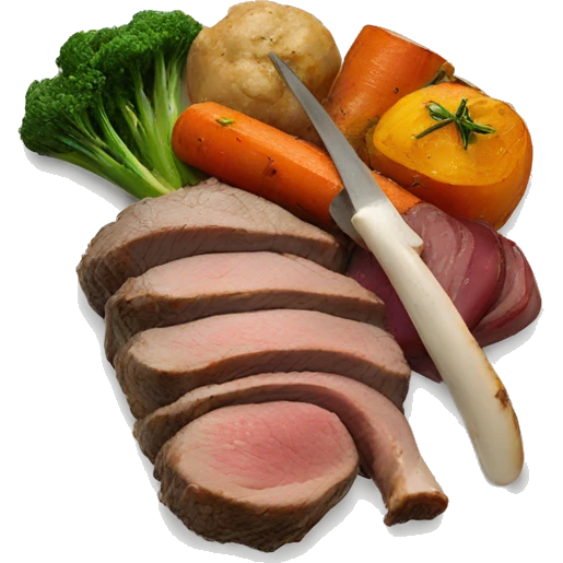 leg of lamb with roast vegetables  emoji