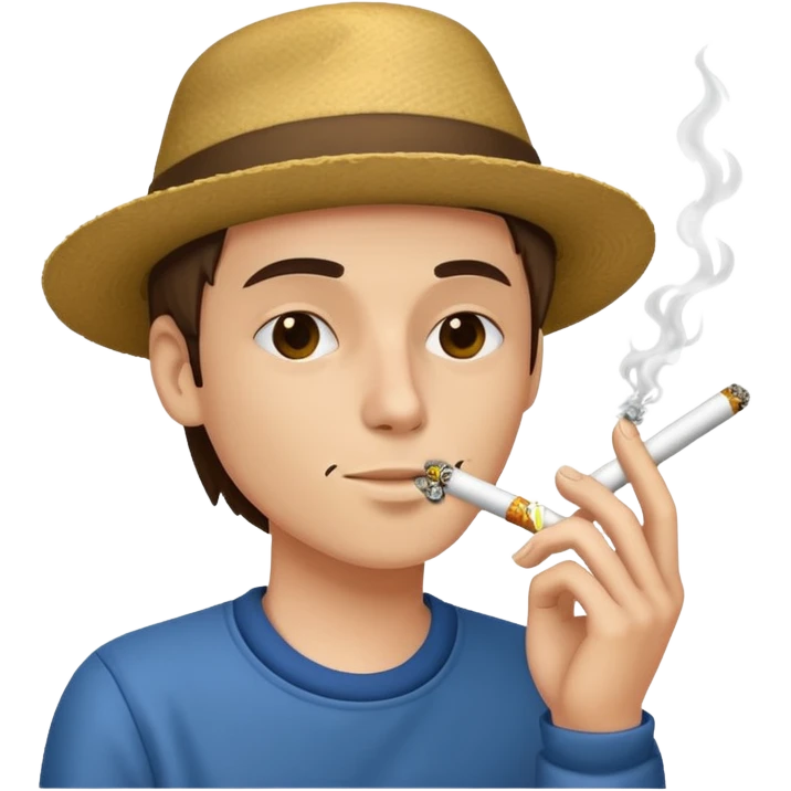Smoking a joint emoji