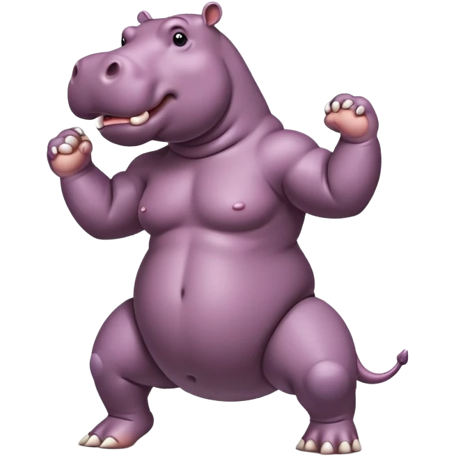 Hippo twerking emoji