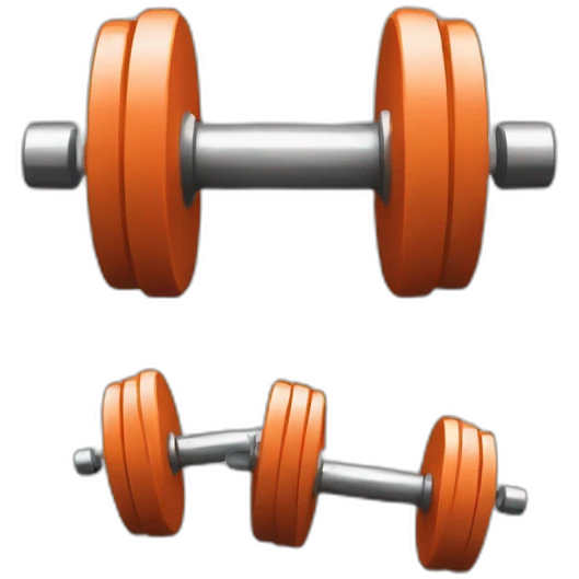 dumbbell with food instead of weight emoji