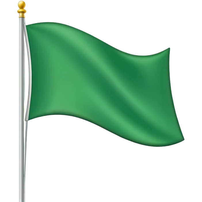 Plain green flag  emoji