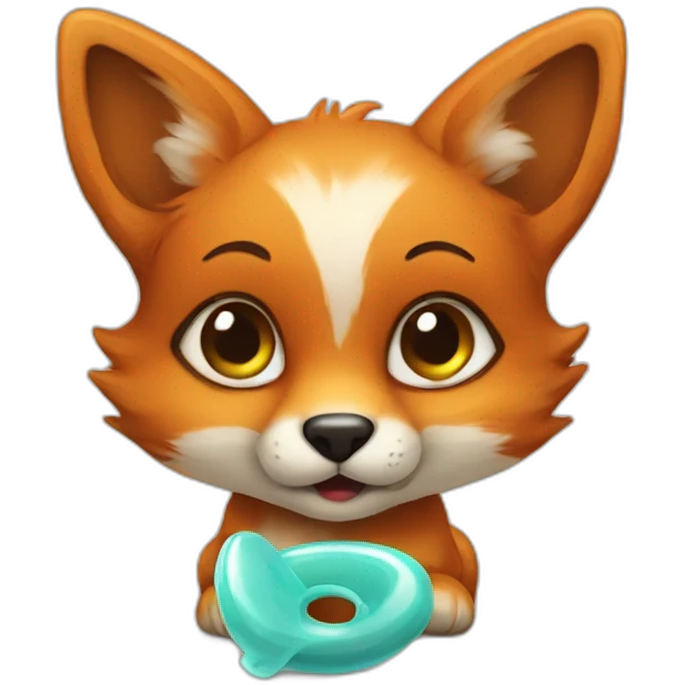 babyfox with pacifier emoji