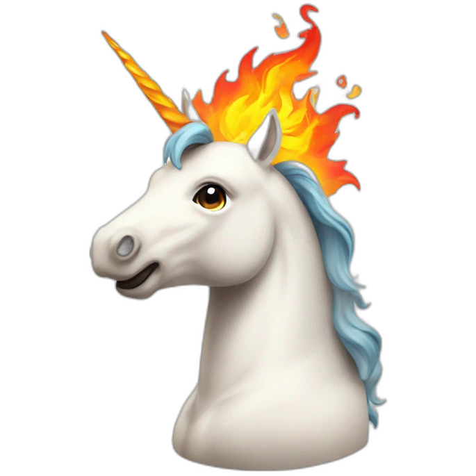 unicorn on fire emoji