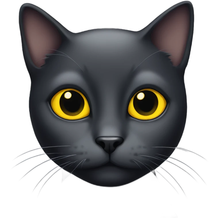 Black cat with yellow eyes  emoji