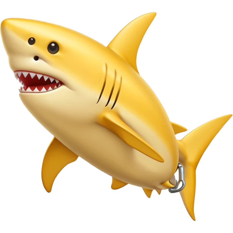 Golden shark with cilinder emoji