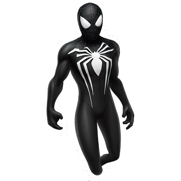 Black symbiote spiderman suit emoji