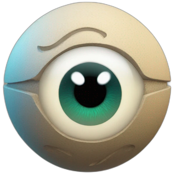 3d sphere with a cartoon Stray skin texture with Eye of Horus emoji