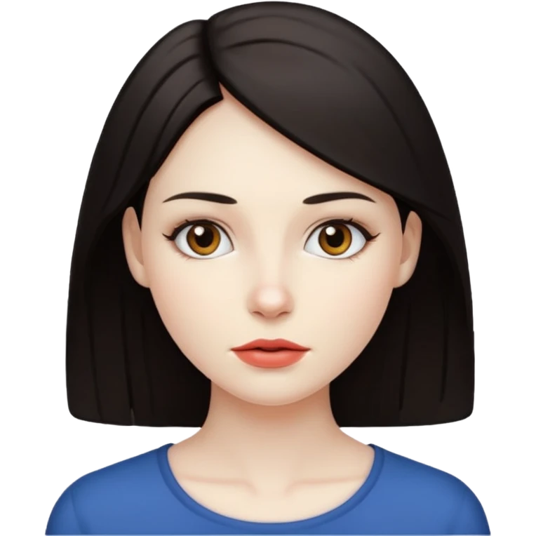 Ugly thin lipped woman emoji