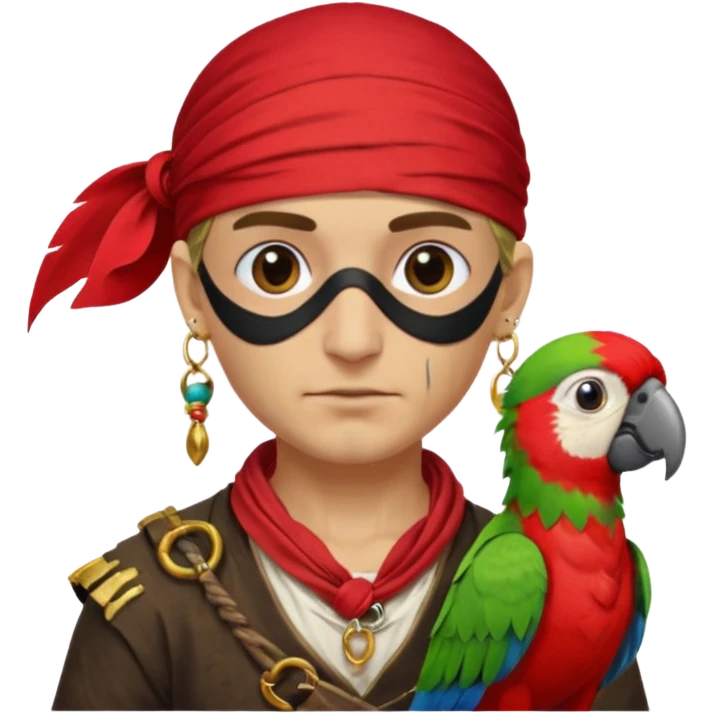 pirate and parrot emoji
